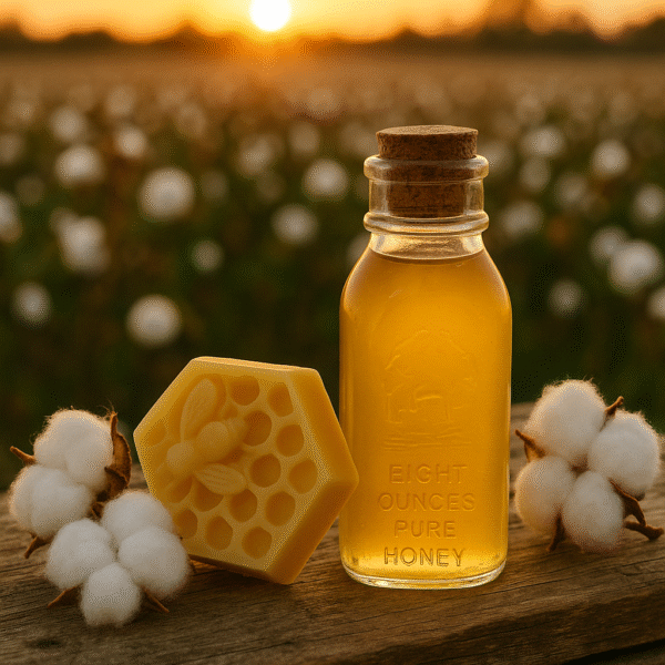 Jar of local West Texas Cotton Honey