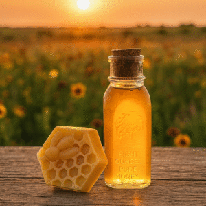 Jar of local wildflower honey
