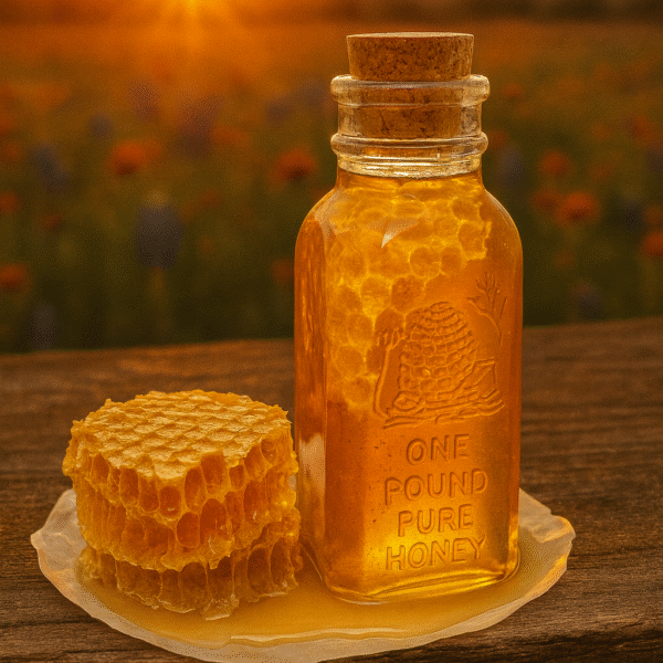 Jar of Chunk Comb Honey