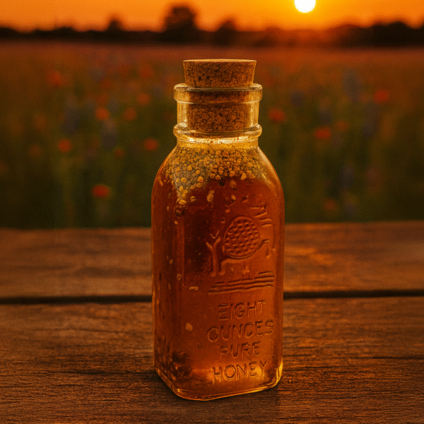 Jar of Pollen Infused Honey